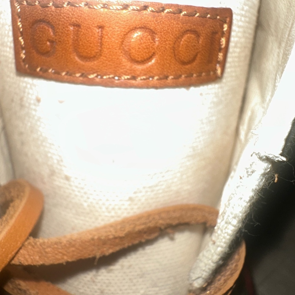 Gucci Men’s Canvas High-Top Sneakers - Picture 9 of 11